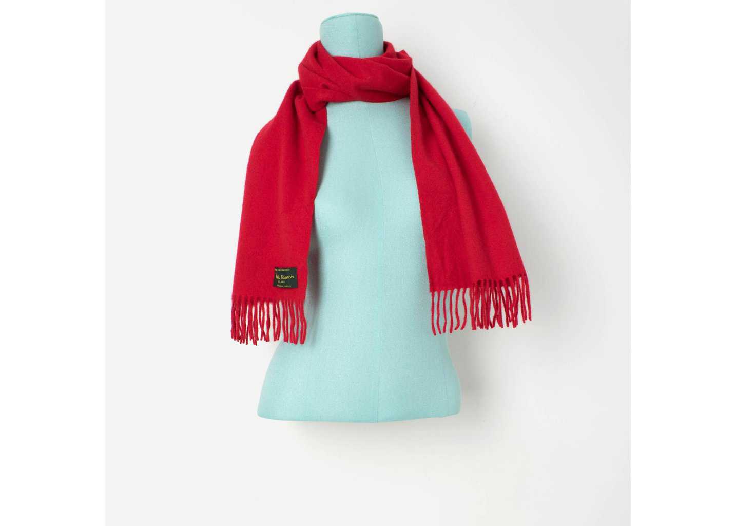 Vintage pure cashmere red scarf by Patrick Francis Ireland - One size - Image 5