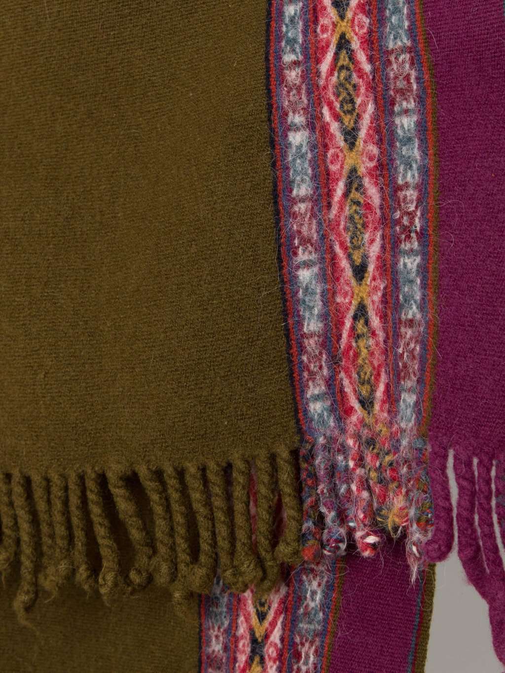 Vintage purple and green thick scarf - One size - Image 2