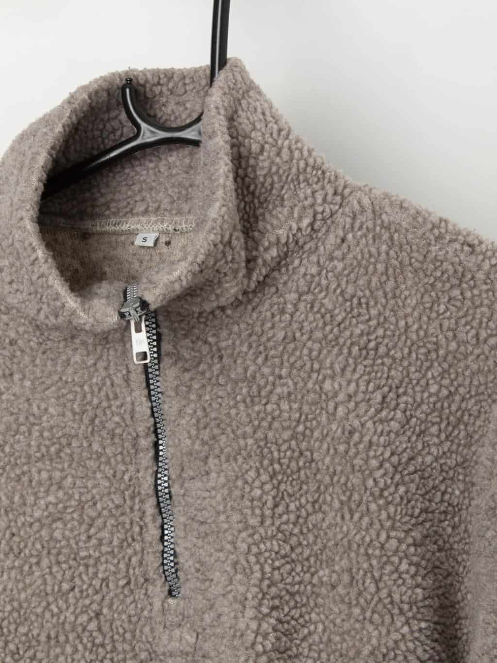 Vintage teddy fleece pullover jacket - M - Image 2