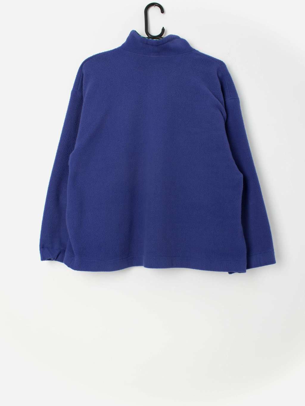 Vintage fleece pullover jacket quarter zip ski mountain jumper blue - Large / XL - Image 3