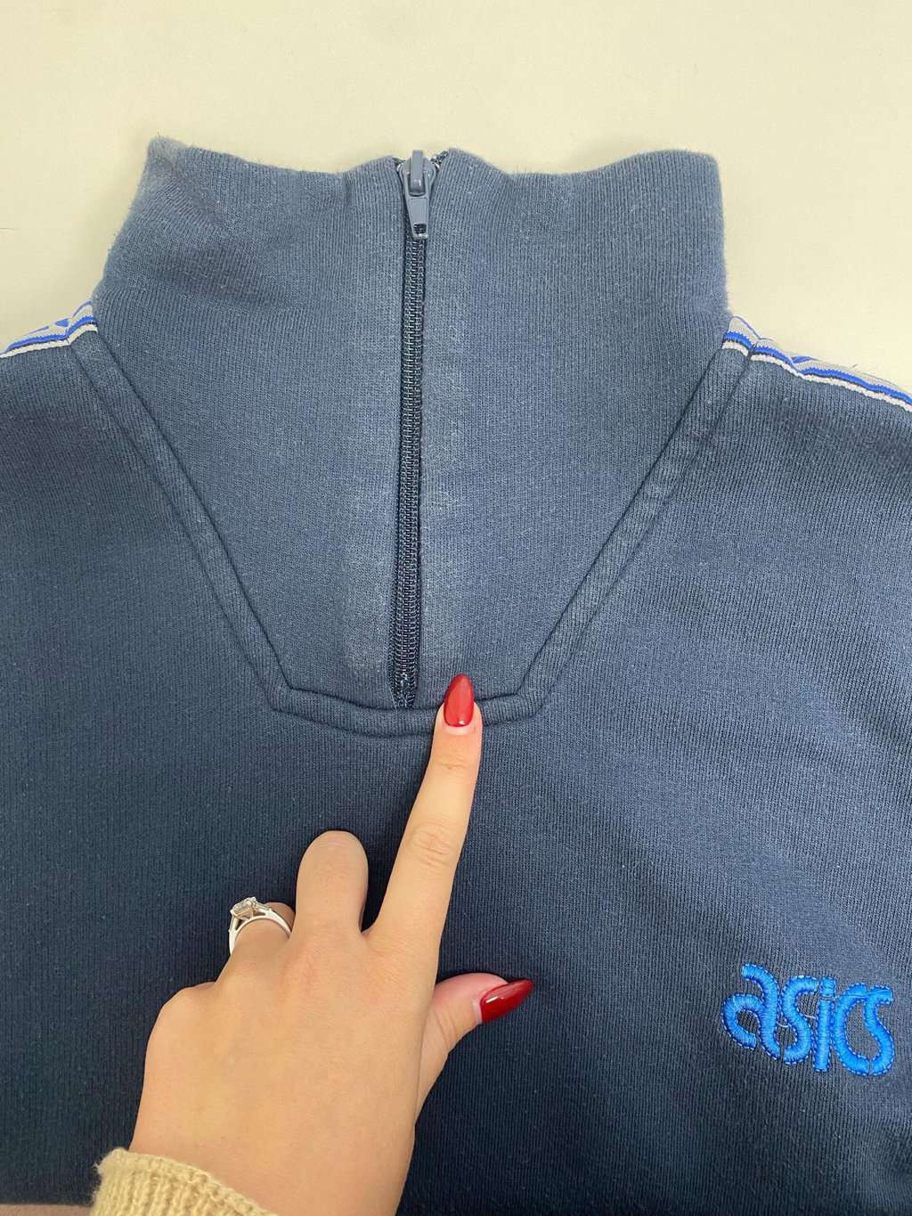 Vintage Asics quarter zip sweater - L - Image 5