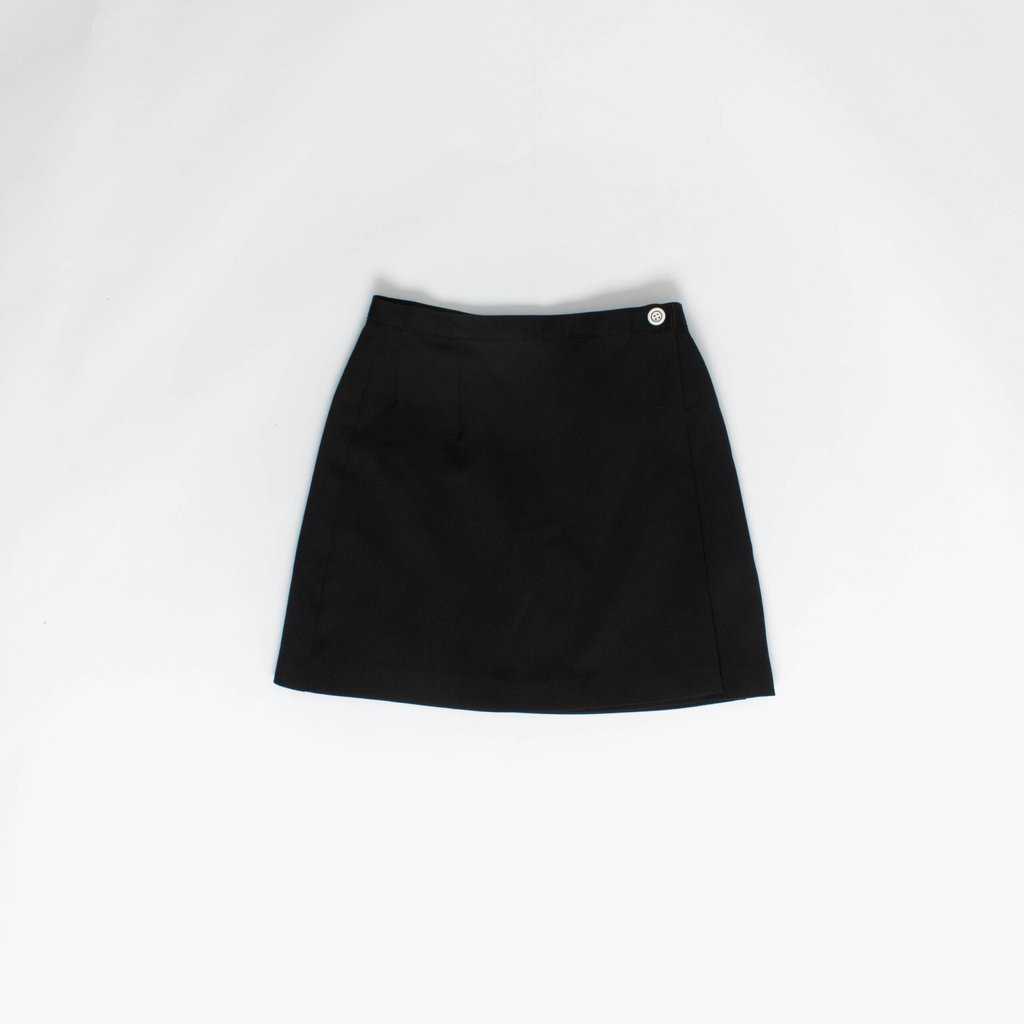 Y2K Morgan mini skirt Morgan De Toi mini wrap black skirt 25 waist - Small
