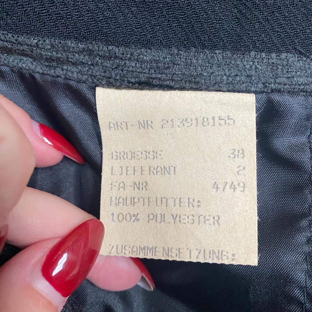 Striped vintage pencil skirt black and grey split hem 90s skirt 26 waist - Small - Image 8