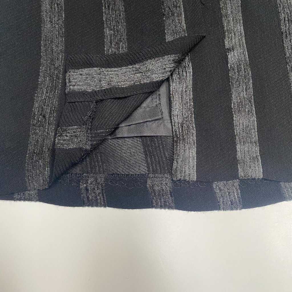 Striped vintage pencil skirt black and grey split hem 90s skirt 26 waist - Small - Image 10