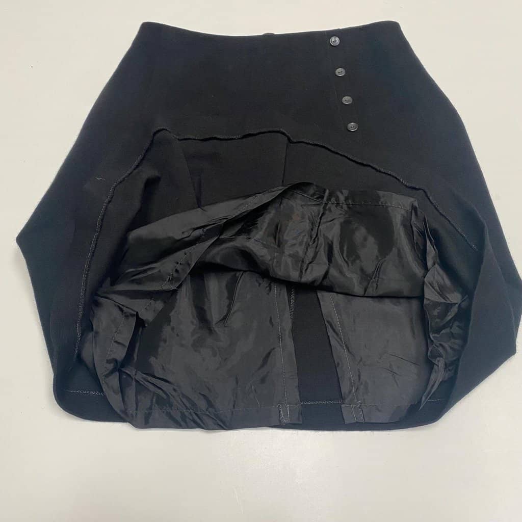 Vintage pleated black skirt 60s 70s pure new wool lined 28 waist - Small / Medium - Image 7