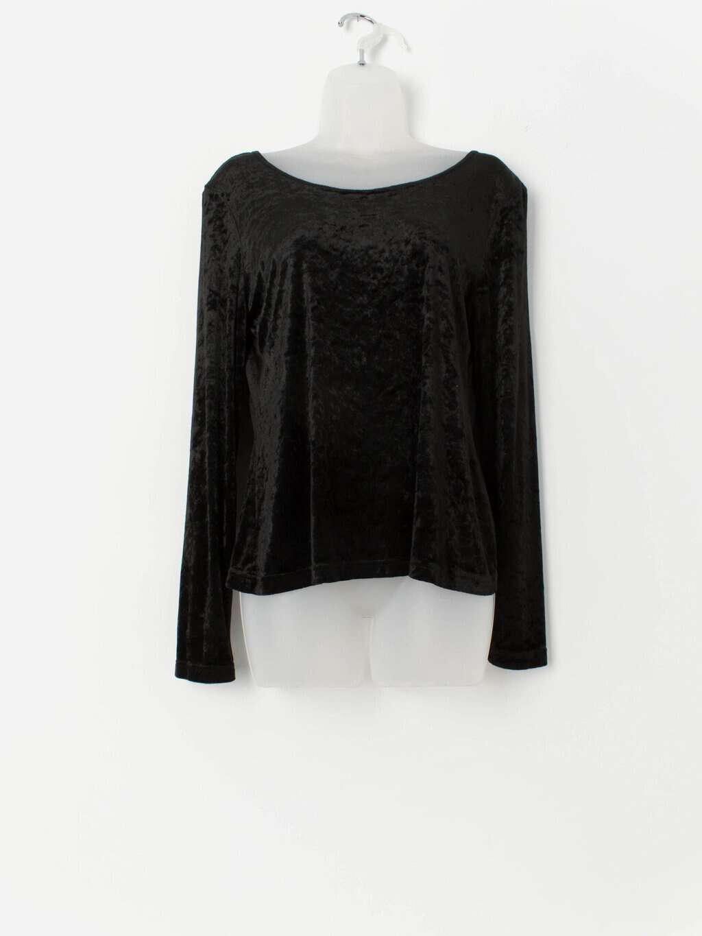 Y2K Selfridges black velvet top, made in England - S / M
