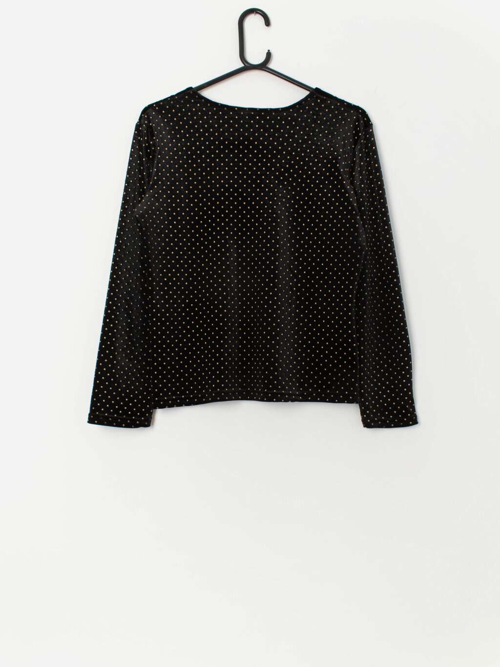 Y2K vintage gold studded black top - Medium - Image 3
