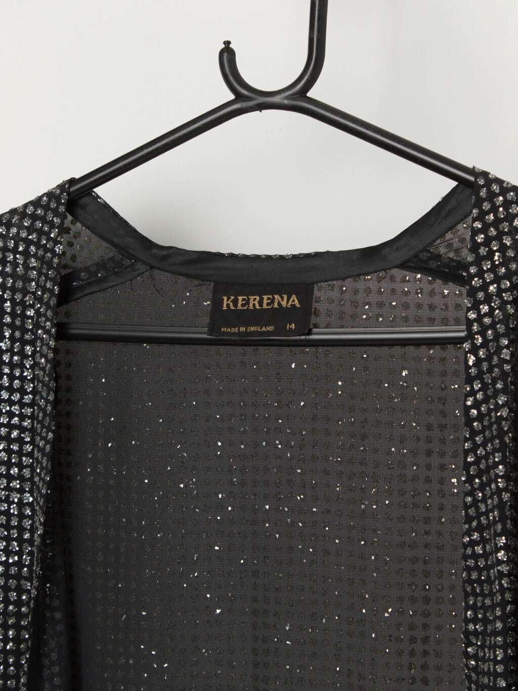 70s vintage light sequin jacket, made in England - Medium - Image 3