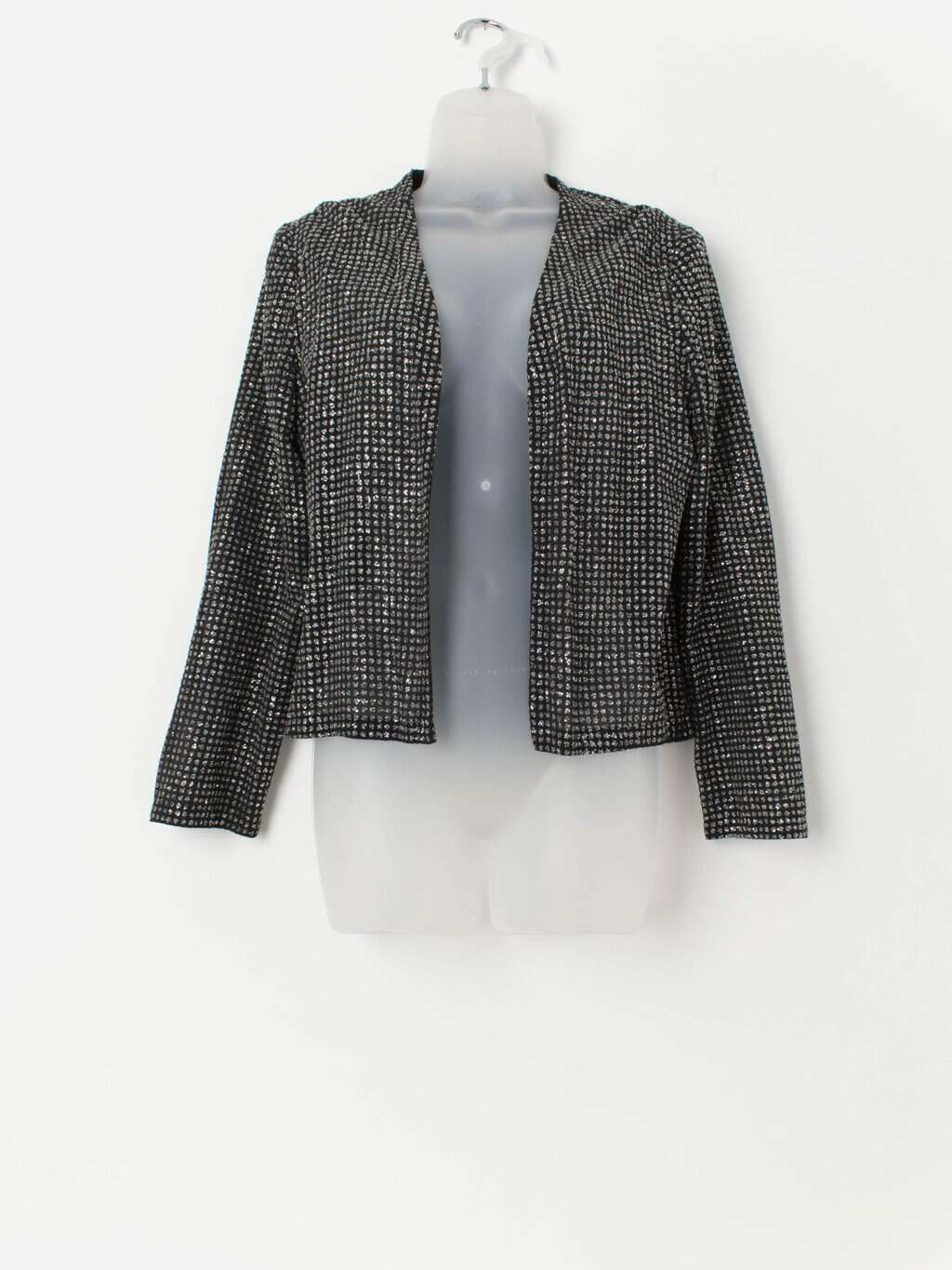 70s vintage light sequin jacket, made in England - Medium