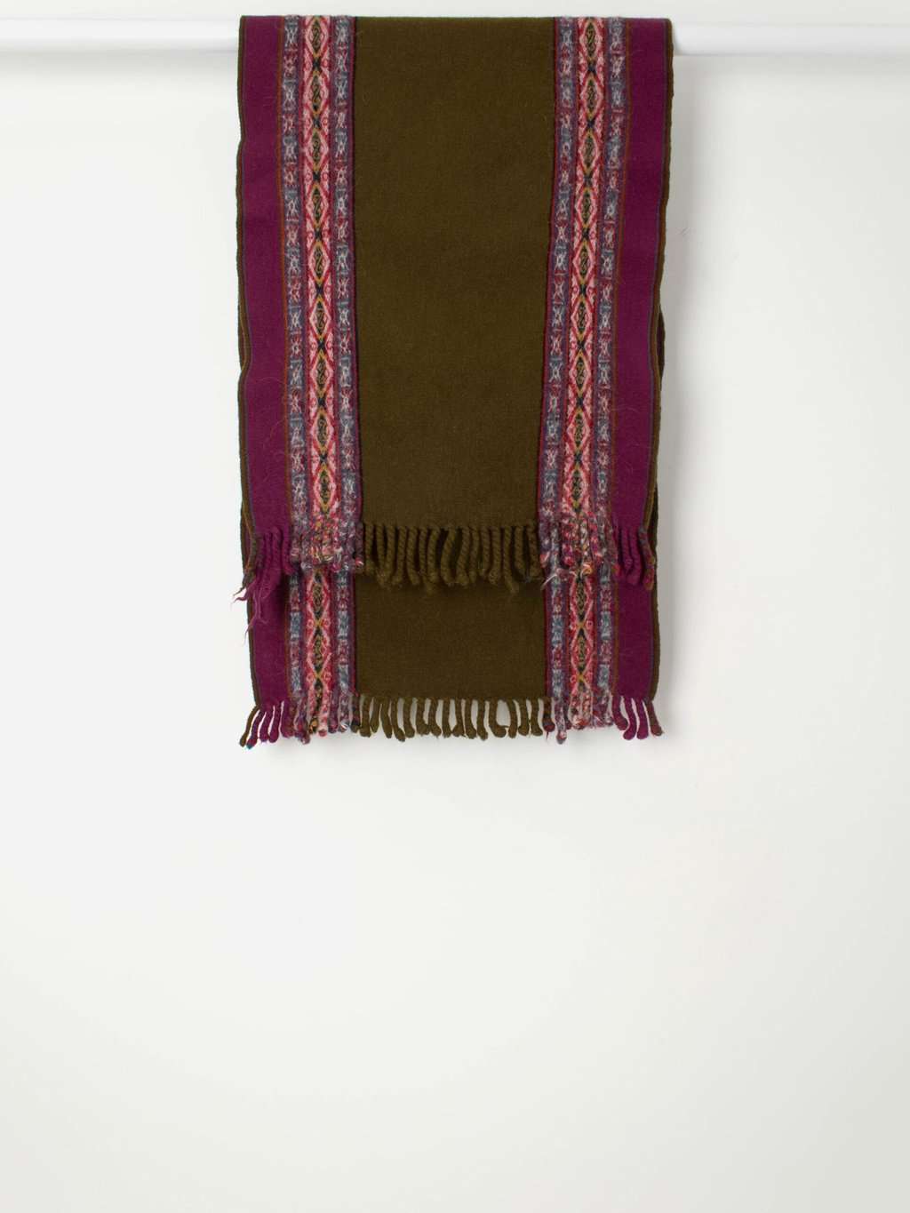 Vintage purple and green thick scarf - One size - Image 3