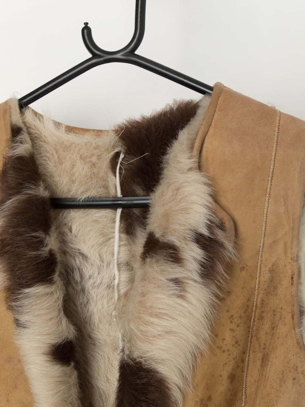 Gianfranco Ferre Jeans shearling jacket sheepskin gilet long waistcoat - Small - Image 2