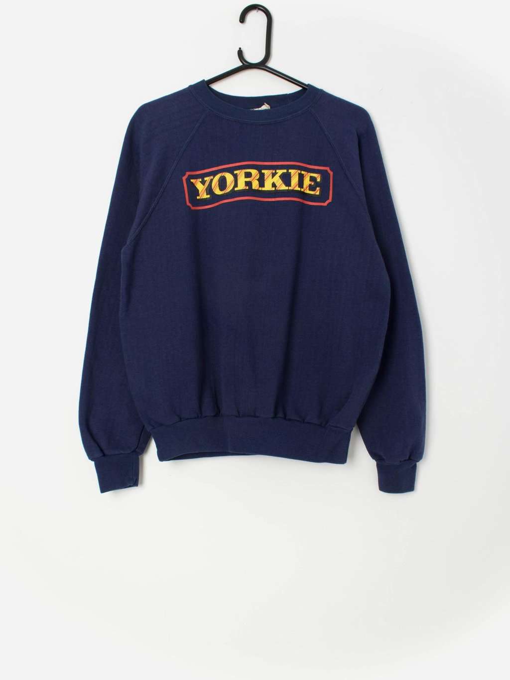 Vintage 80s Yorkie sweatshirt pullover sweater chocolate - Large