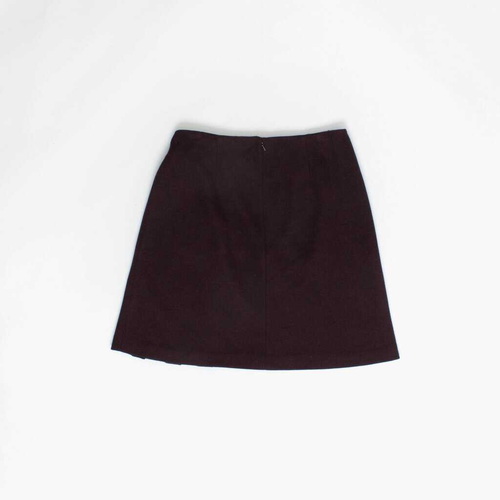 Pleated plum skirt with waist belt by Hobbs London - S/M - Image 3