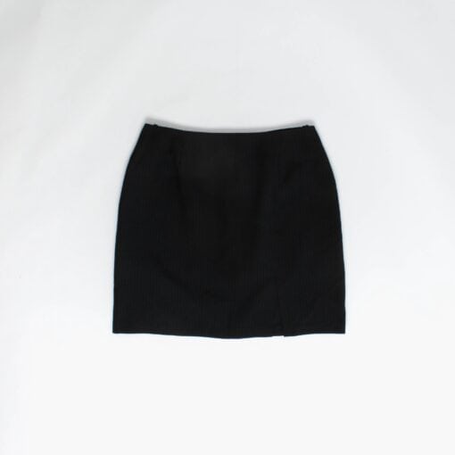 Black pinstripe skirt vintage Y2K black split hem 30 waist - Medium