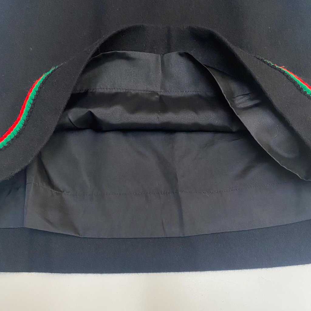 Black A-line skirt colourful bright trim autumn winter 28 waist - Small / Medium - Image 7