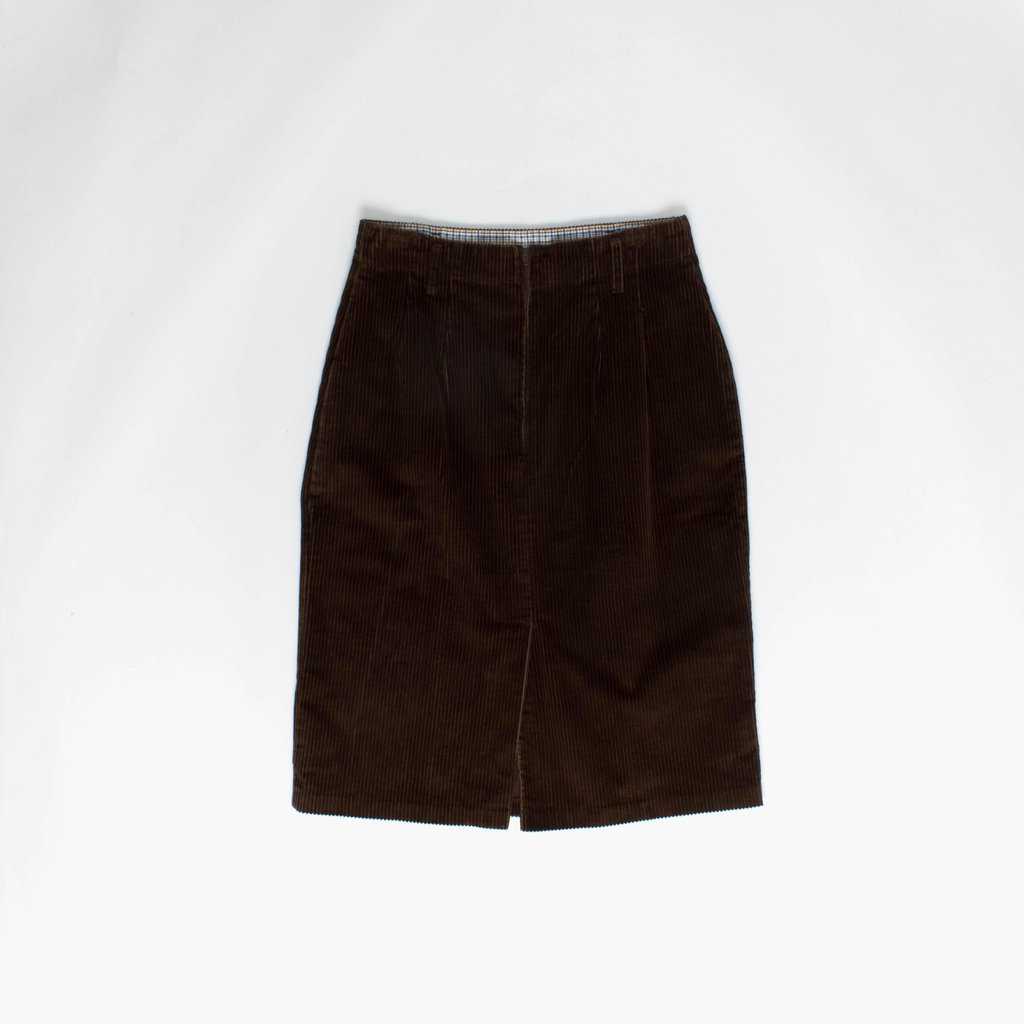 St Michael corduroy skirt autumn brown midi skirt pockets 28 waist - Small / Medium - Image 4