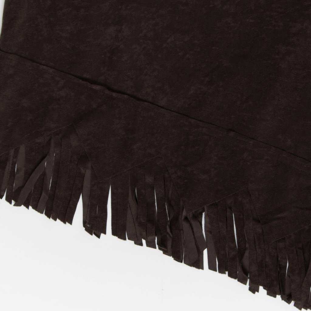 Fringed chocolate brown skirt, western cowgirl, 30 waist - Medium - Image 2