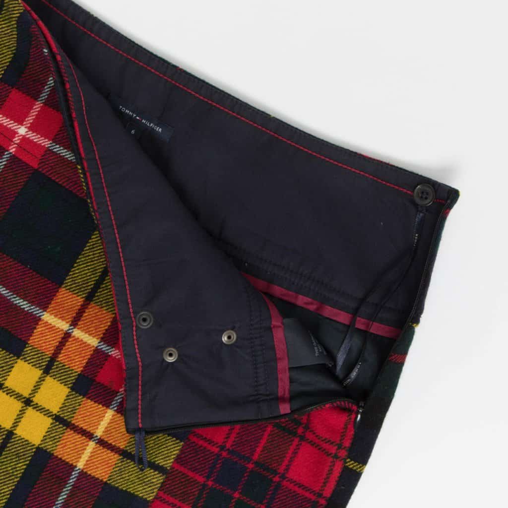 Tartan wrap wool skirt with belt detail by Tommy Hilfiger - Small / Medium - Image 3