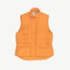 Unisex padded bodywarmer in mustard yellow