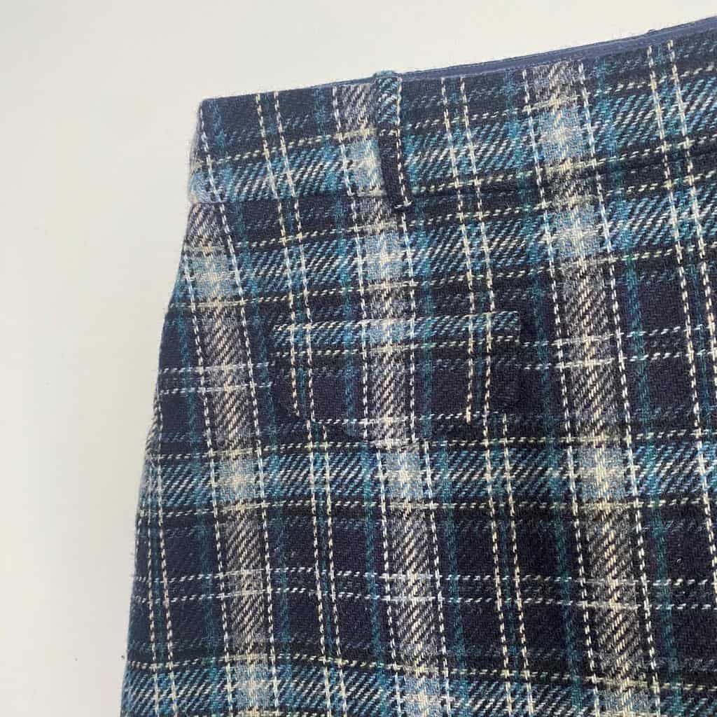 Blue plaid skirt by Hobbs, A-line short winter skirt, fully lined, 30 waist - Medium - Image 7
