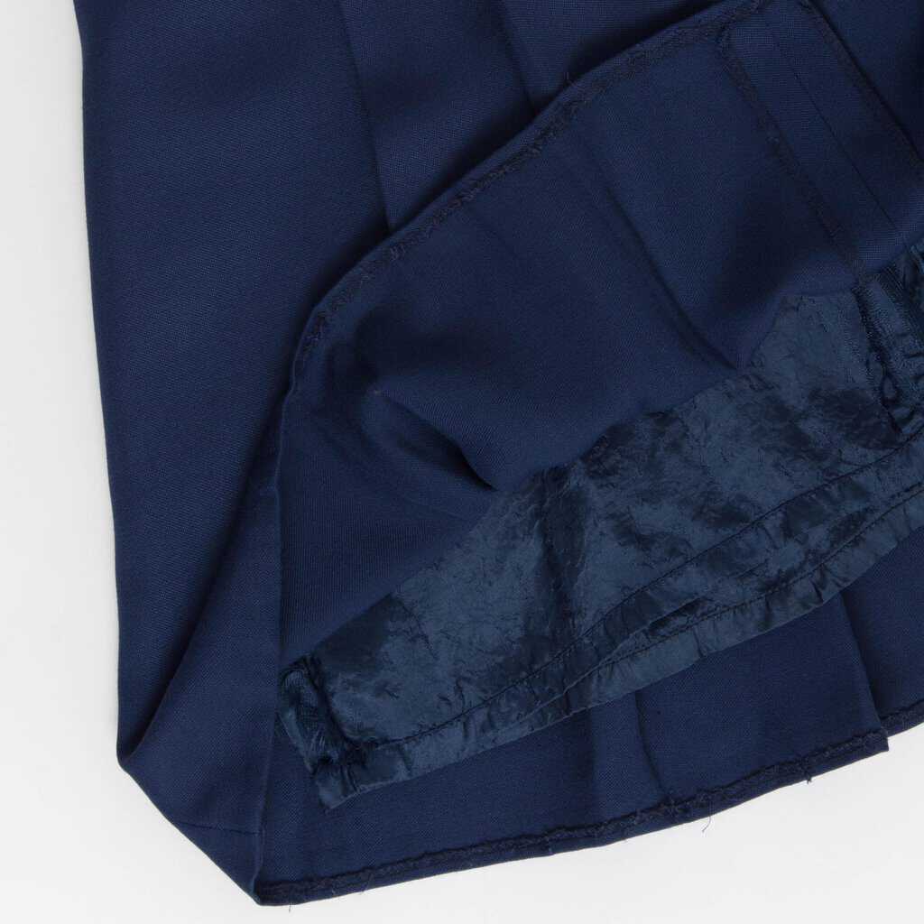 Cobalt blue pleated short skirt, A-line 1960s vintage, fully lined skirt, 27 waist - Small / Medium - Image 3