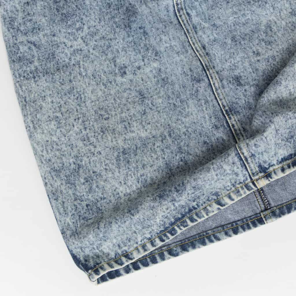 Bleached denim skirt by Brawlers, 80s vintage Fade Out, 27 waist - Small / Medium - Image 2