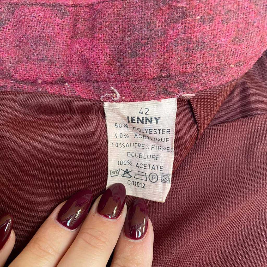 Pink vintage pencil skirt with rose pattern, lined floral short skirt, 90s Y2K, 28 waist - Small / Medium - Image 9