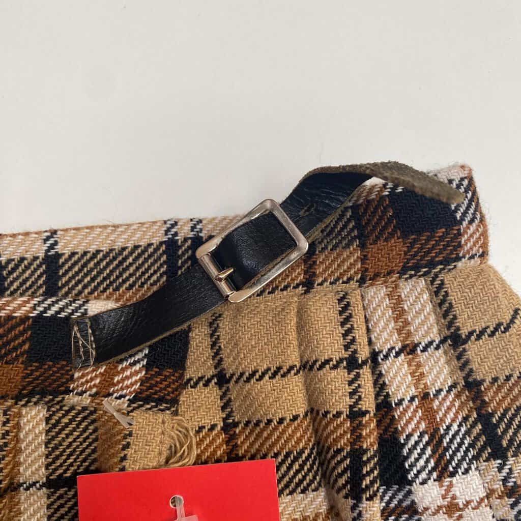 80s plaid skirt in autumn brown by Asdale, vintage preppy mid-length skirt, 27 waist women’s - Small / Medium - Image 8