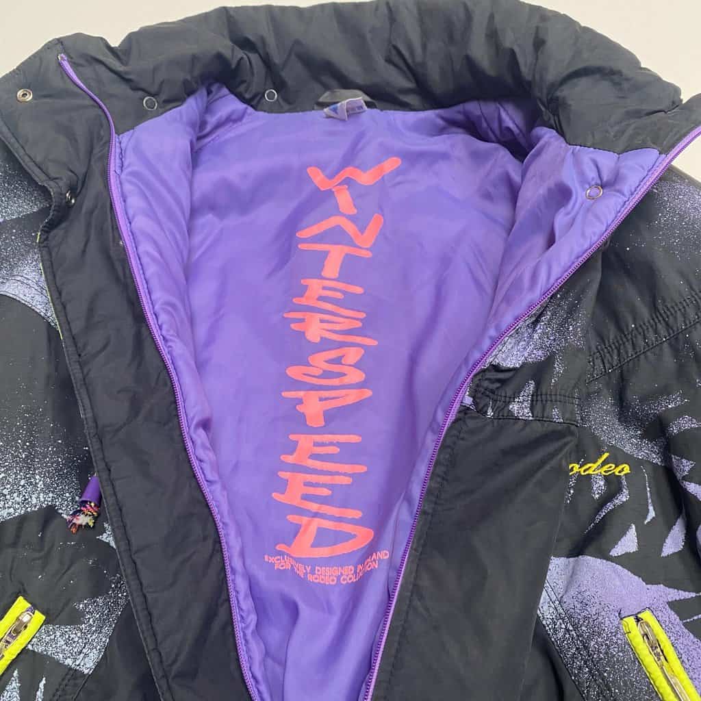 Womens Rodeo ski jacket with crazy snow pattern, 80s vintage puffer jacket - Medium / Large - Image 8
