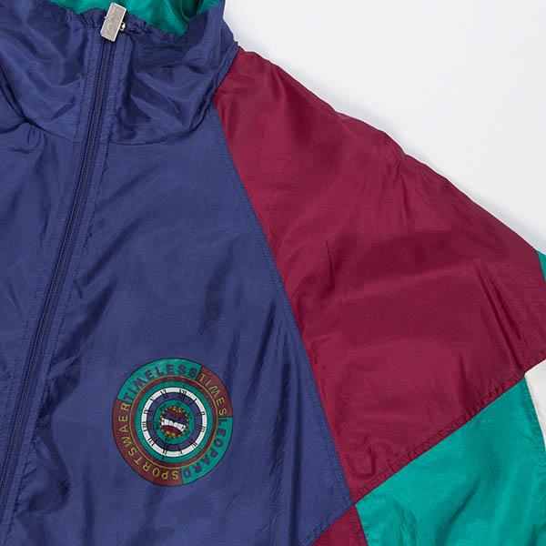 Mens shiny vintage nylon jacket, 80s party jacket, timeless graphic festival jacket, shell suit jacket - XL - Image 5