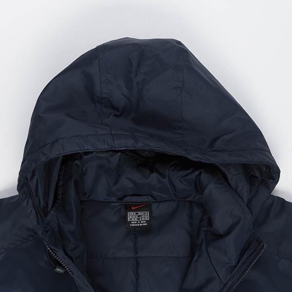 Mens vintage Y2K Nike padded coat, long blue sports brand jacket - Large - Image 5