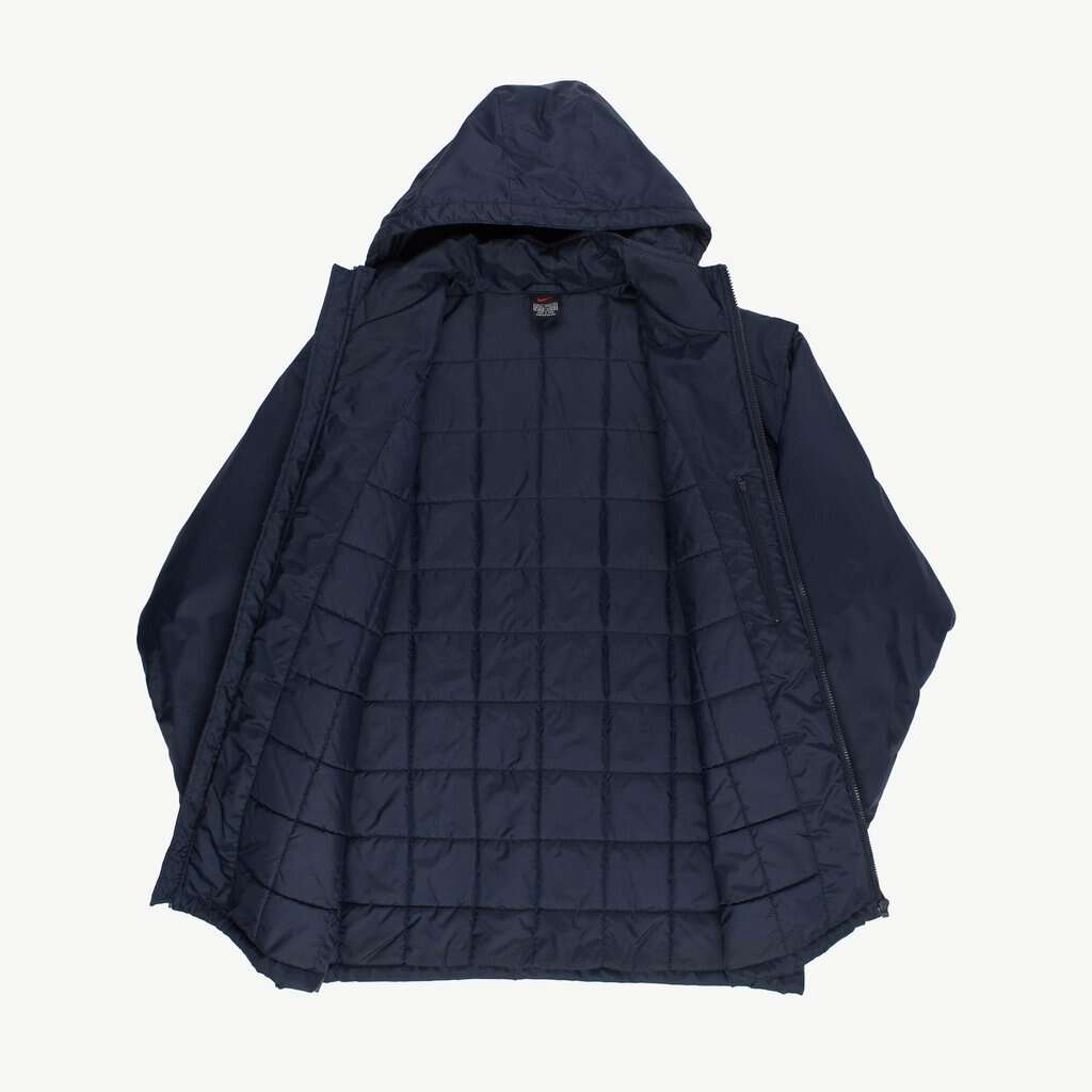 Mens vintage Y2K Nike padded coat, long blue sports brand jacket - Large - Image 2