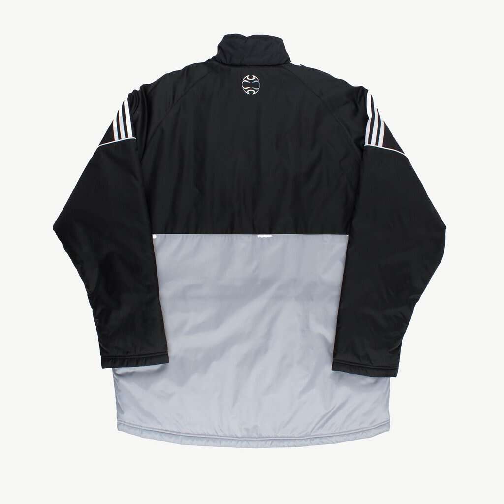 Mens Adidas padded jacket in black and silver, vintage coach jacket - XL - Image 2