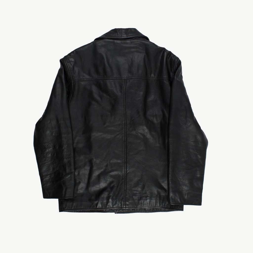 Mens Ciro Citterio leather jacket, black lined winter coat - Small / Medium - Image 3