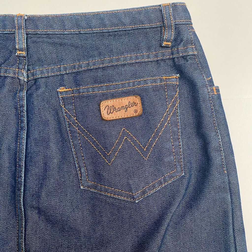 90s Wrangler denim skirt in indigo blue, Kimberly midi skirt, 29 waist - Medium - Image 9