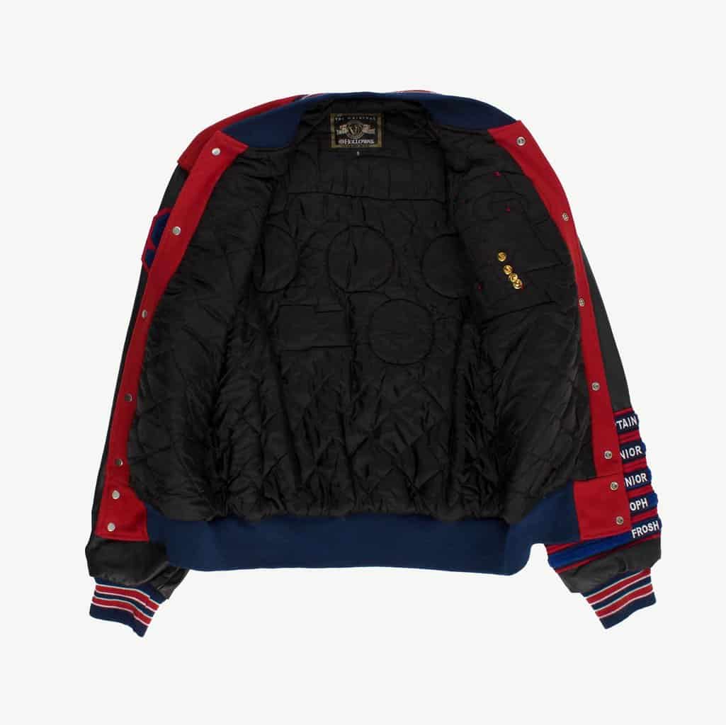 Rare American red varsity jacket volleyball medal patches, Munday personalised letterman jacket USA made Holloway Original - Small / Medium - Image 2