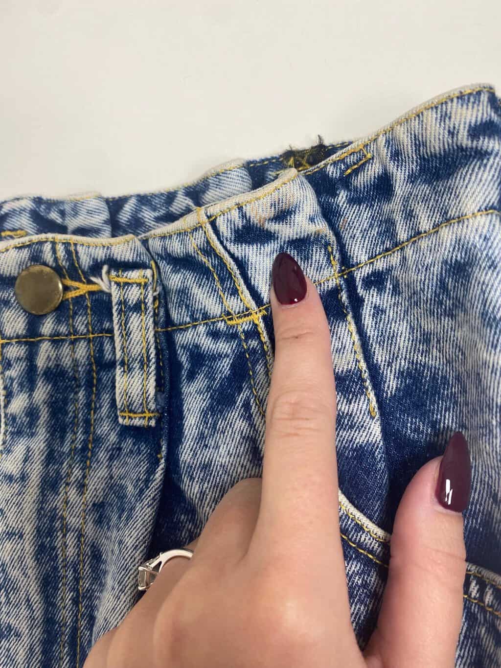 Bleached denim skirt by Brawlers, 80s vintage Fade Out, 27 waist - Small / Medium - Image 10