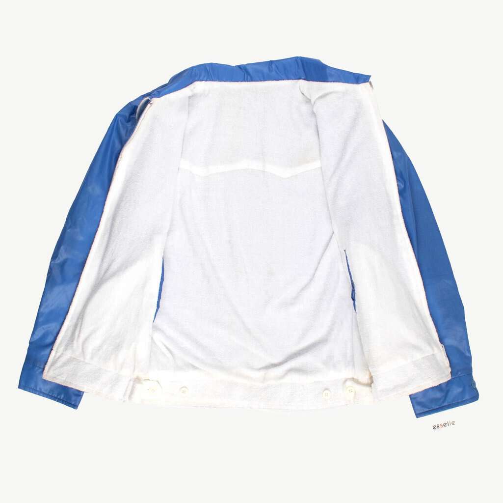 Womens reversible vintage bomber jacket, rare deadstock, white towelling reverse - Medium - Image 2