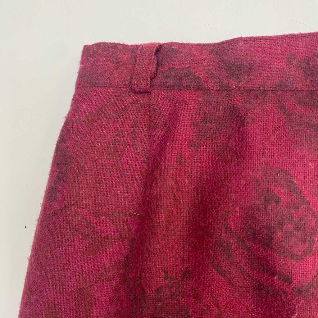 Pink vintage pencil skirt with rose pattern, lined floral short skirt, 90s Y2K, 28 waist - Small / Medium - Image 7