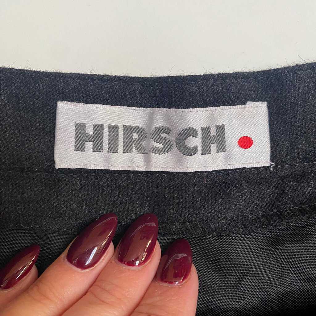 90s pleated short skirt in dark grey wool, preppy vintage skirt, 28 waist - Small / Medium - Image 7