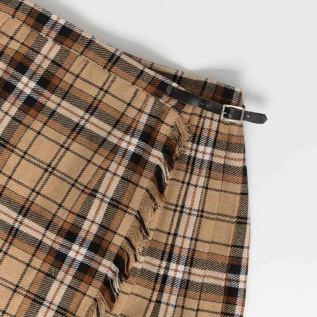 80s plaid skirt in autumn brown by Asdale, vintage preppy mid-length skirt, 27 waist women’s - Small / Medium - Image 3