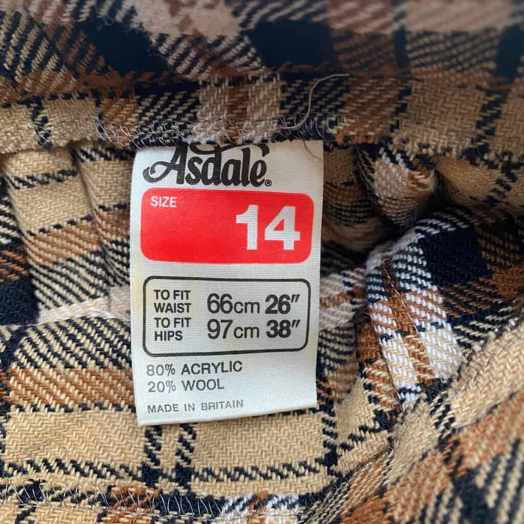 80s plaid skirt in autumn brown by Asdale, vintage preppy mid-length skirt, 27 waist women’s - Small / Medium - Image 6