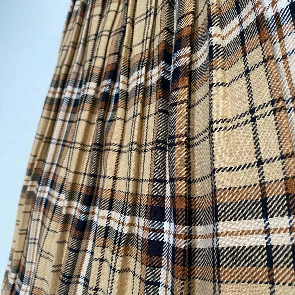 80s plaid skirt in autumn brown by Asdale, vintage preppy mid-length skirt, 27 waist women’s - Small / Medium - Image 9