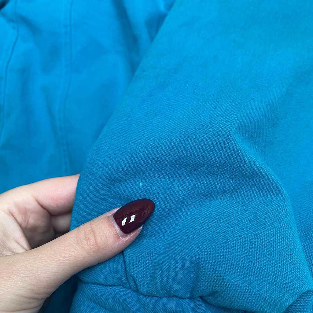 Womens blue padded vintage jacket, cotton insulated winter jacket - Medium / Large - Image 8