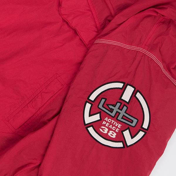 90s vintage red black reversible windbreaker jacket, fleece lined jacket - Small / Medium - Image 6