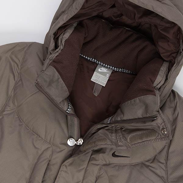 Mens Y2K vintage Nike feather down puffer jacket in grey, padded winter jacket - Small - Image 6