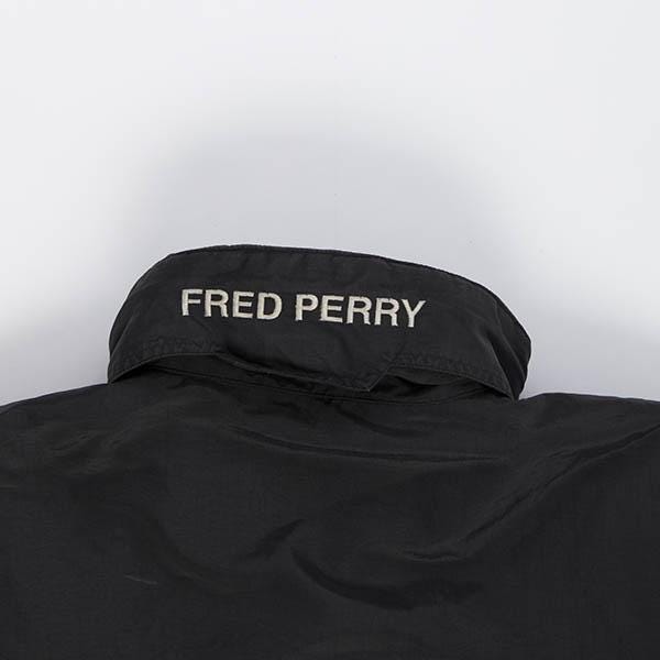 Y2K mens Fred Perry fleece lined jacket, vintage black zipper windbreaker - Large - Image 6