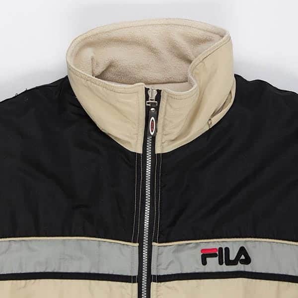 Rare 90s Fila reversible puffer jacket, fleece lined mens winter jacket - Large - Image 5