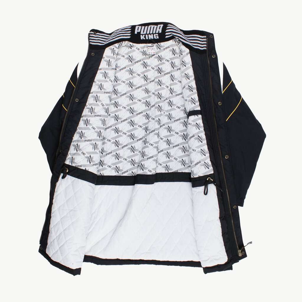 Vintage Puma King ADAC sports coat black, 90s mens winter long jacket - XL - Image 2