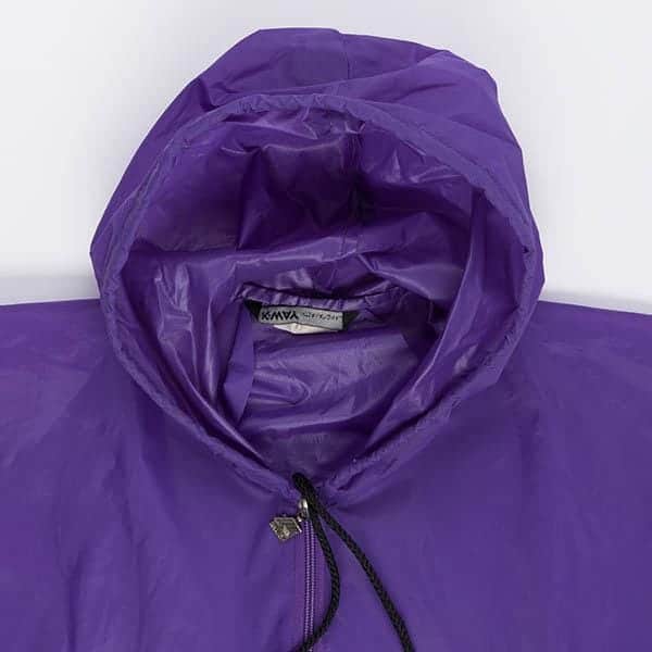 Purple vintage K Way rain jacket, quarter zip anorak windbreaker - Medium / Large - Image 4
